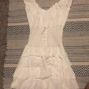 Corset floral white pirate/Cottage core dress